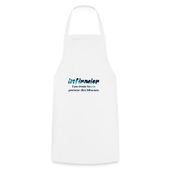NURSE NURSE DOCTOR HUMOR DRÖLES C - Cooking Apron - white - Front - AI Model Male 185 dark (185cm)