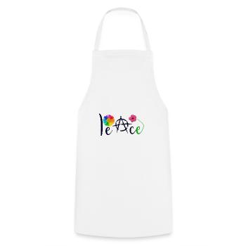 Peace Love Peace Symbol for Love Peace - Cooking Apron - white - Front - AI Model Male 185 dark (185cm)