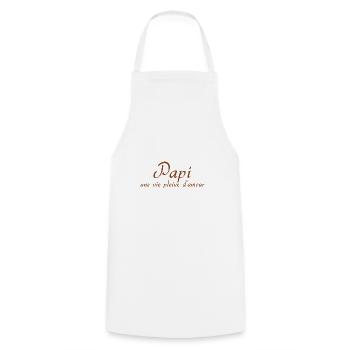 GRANDPA DAD GRANDPA HUMOR GRANDPA JOKE 4 - Cooking Apron - white - Front - AI Model Male 185 dark (185cm)
