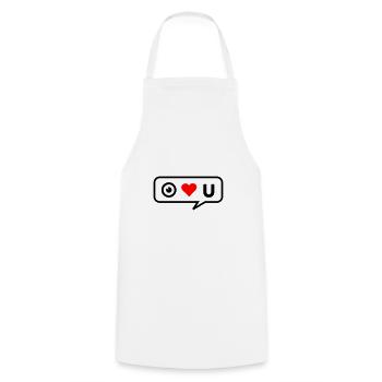 Eye love you - Tablier de cuisine - blanc - Devant - AI Model Male 185 dark (185cm)