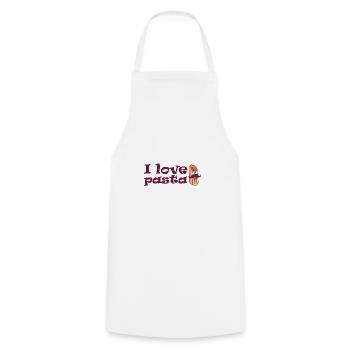 J’ADORE LES PÂTES - Tablier de cuisine - blanc - Devant - AI Model Male 185 dark (185cm)