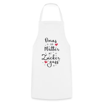 Omas sind Mütter mit Zuckerguss - Oma Geschenk - Kochschürze - Weiß - Vorne - AI Model Male 185 dark (185cm)