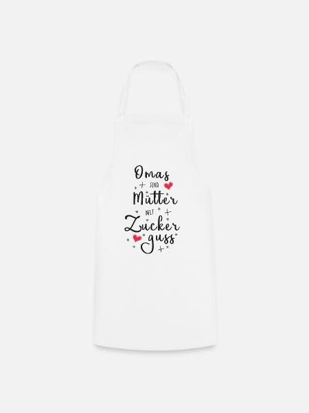 Omas sind Mütter mit Zuckerguss - Oma Geschenk - Kochschürze - Weiß