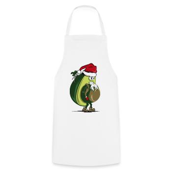 santa claus xmas 2019 avocado bio funny lustig - Kochschürze - Weiß - Vorne - AI Model Male 185 dark (185cm)