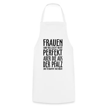 Frauen aus der Pfalz (Schwarz) - Kochschürze - Weiß - Vorne - AI Model Male 185 dark (185cm)