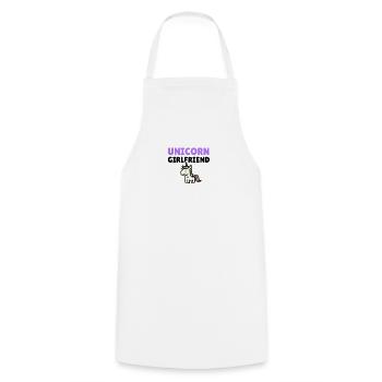 Unicorn Girlfriend - Cooking Apron - white - Front - AI Model Male 185 dark (185cm)