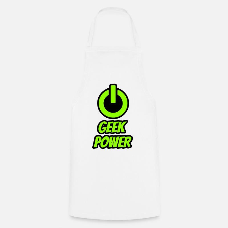 Geek power - Tablier de cuisine - blanc