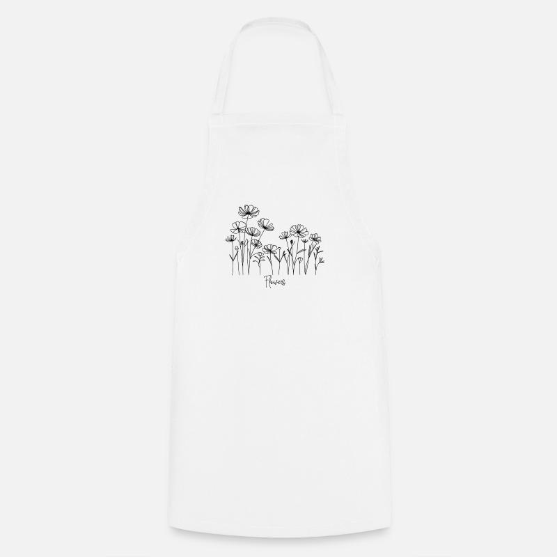 Fleur - Tablier de cuisine - blanc