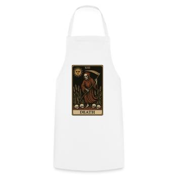 Tod Tarotkarte Gruselige Jahreszeit Design - Kochschürze - Weiß - Vorne - AI Model Male 185 dark (185cm)