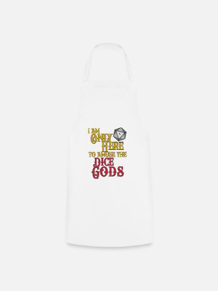 Dice Gods Amuse Me - Cooking Apron - white