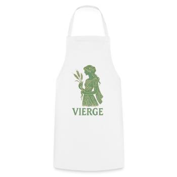 Signe astrologique de la Vierge - Astrologie - Tablier de cuisine - blanc - Devant - AI Model Male 185 dark (185cm)