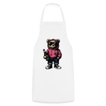 Cool Bear - Kochschürze - Weiß - Vorne - AI Model Male 185 dark (185cm)