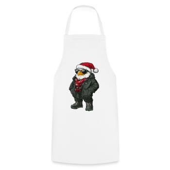 Adler Weihnachten Winter - Kochschürze - Weiß - Vorne - AI Model Male 185 dark (185cm)