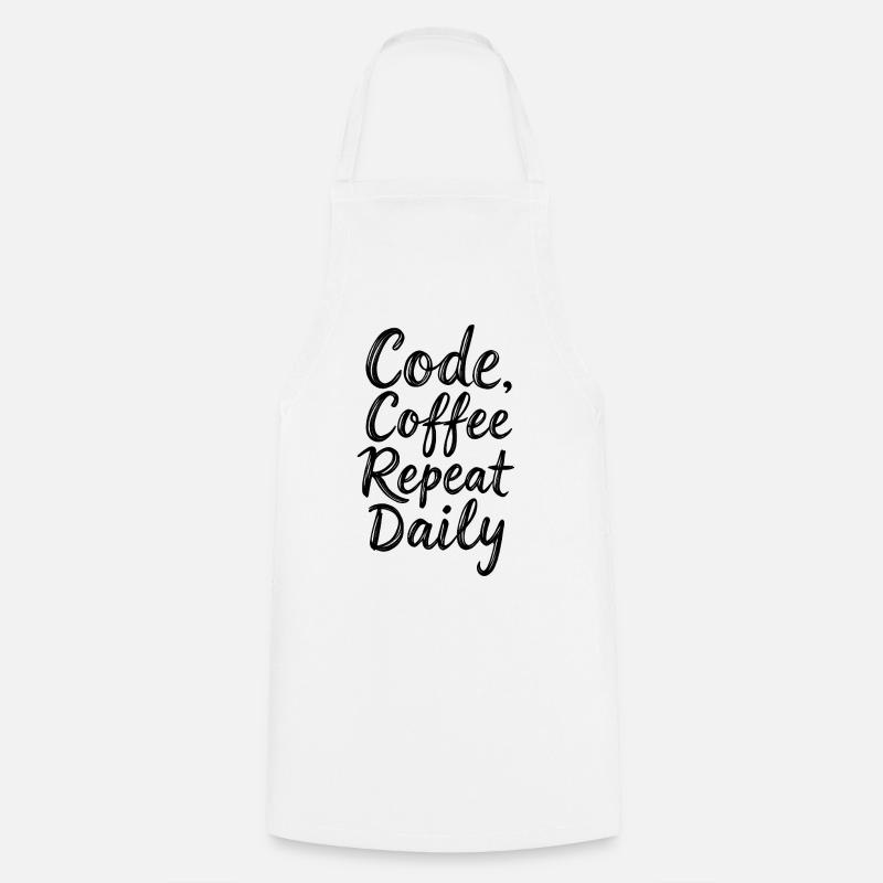 Code Sleep Debug Repeat Programmer Shirt - Tablier de cuisine - blanc