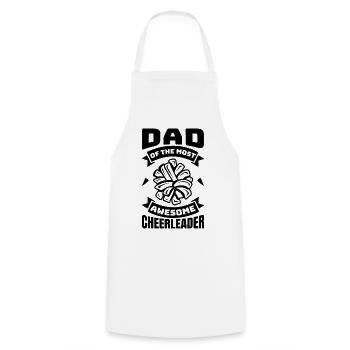 Cheerleader Father - Cooking Apron - white - Front - AI Model Male 185 dark (185cm)
