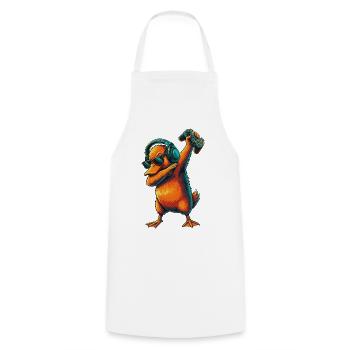 Gamer Duck Vogel spielt Videospiele Kunst - Kochschürze - Weiß - Vorne - AI Model Male 185 dark (185cm)