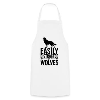 Paroles des loups Drôle de loup Don - Tablier de cuisine - blanc - Devant - AI Model Male 185 dark (185cm)