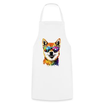 Shiba Inu Dog Japanese Dog Breed Japan Shibas - Cooking Apron - white - Front - AI Model Male 185 dark (185cm)