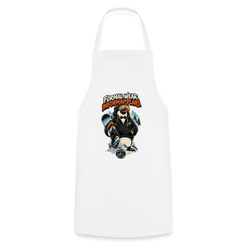 RobVibe Wild Club – Penguin informelle Pläne - Kochschürze - Weiß - Vorne - AI Model Male 185 dark (185cm)