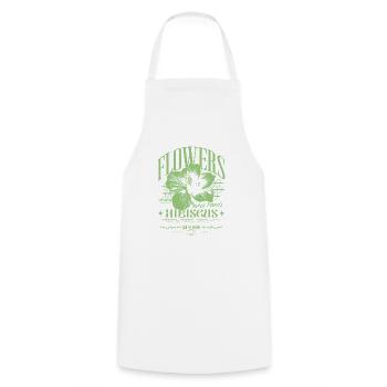 Hibiscus Flower Hibiscus Flower - Cooking Apron - white - Front - AI Model Male 185 dark (185cm)