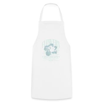 Hibiscus Flower Hibiscus Flower - Cooking Apron - white - Front - AI Model Male 185 dark (185cm)