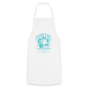 Hibiscus Flower Hibiscus Flower - Cooking Apron - white - Front - AI Model Male 185 dark (185cm)