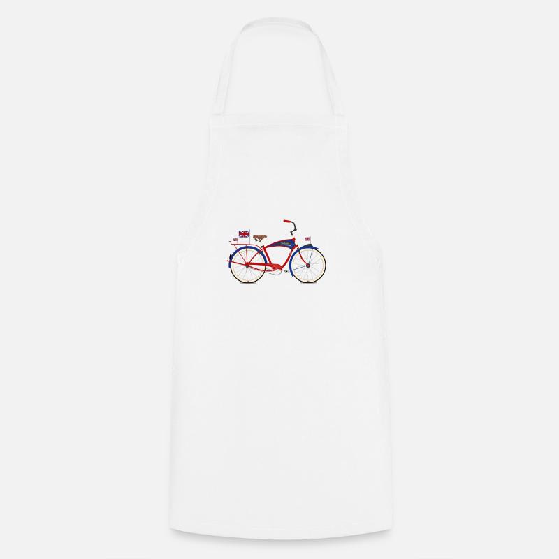 British Bicycle - Cooking Apron - white
