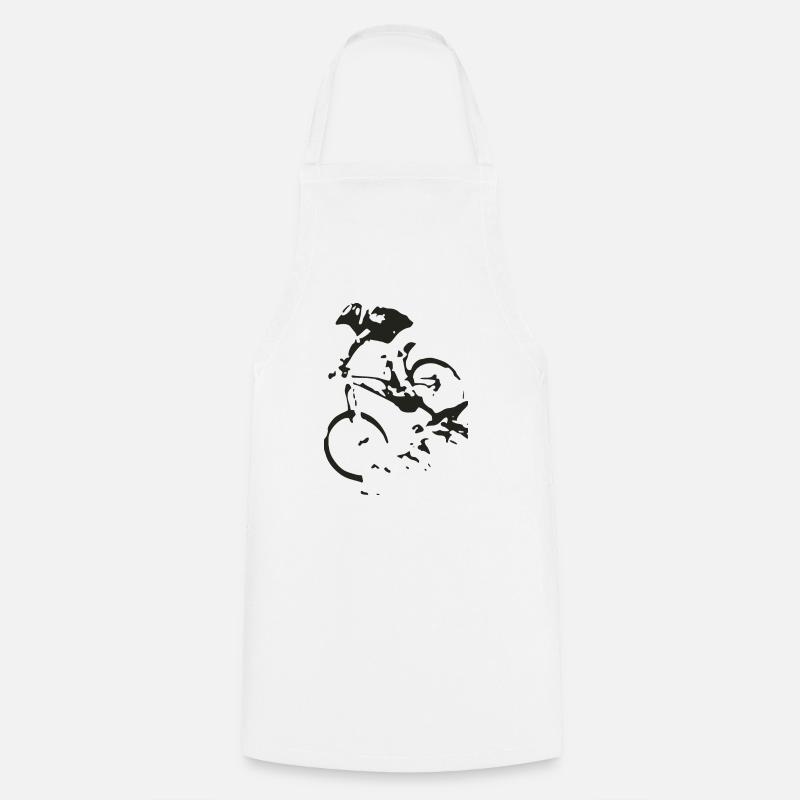 Parcours VTT - Tablier de cuisine - blanc