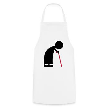 grandma - Cooking Apron - white - Front - AI Model Male 185 dark (185cm)