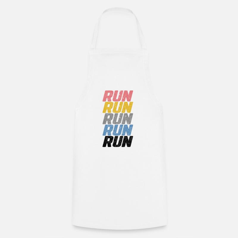 Run Run Run - Cooking Apron - white