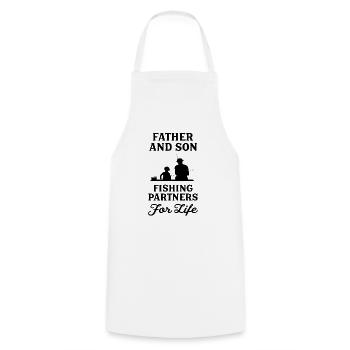 Father And Son Fishing Partners For Life - Cooking Apron - white - Front - AI Model Male 185 dark (185cm)