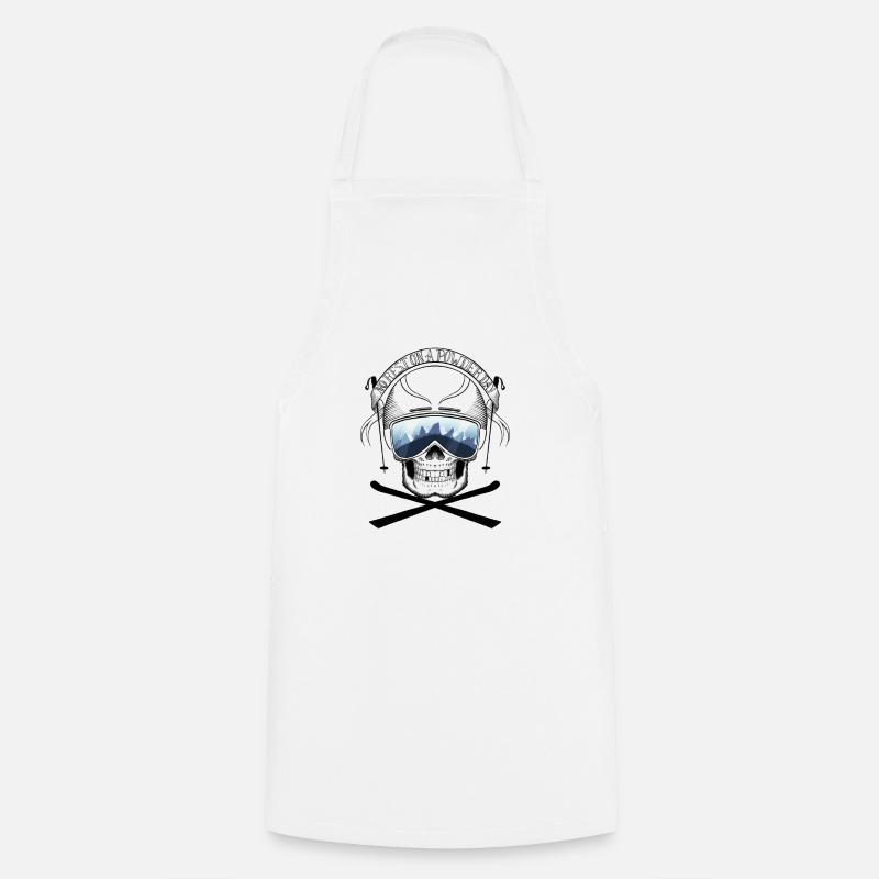 No rest on a powder day - Cooking Apron - white