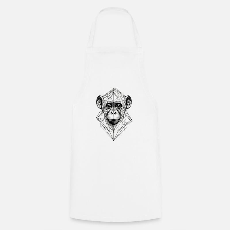 Modern Monkey - Cooking Apron - white