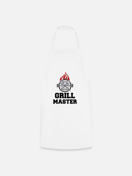 Grill Master BBQ - Keukenschort - wit