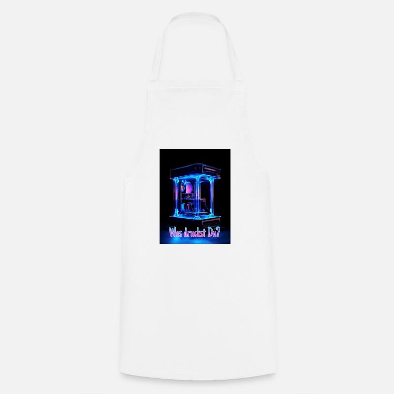 Qu’imprimez-vous ? - Motif d’impression 3D - Tablier de cuisine - blanc