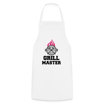 grill master - Kochschürze - Weiß - Vorne - AI Model Male 185 dark (185cm)
