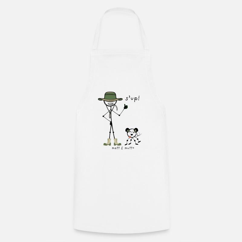 Matt et Mutt S-up - Tablier de cuisine - blanc