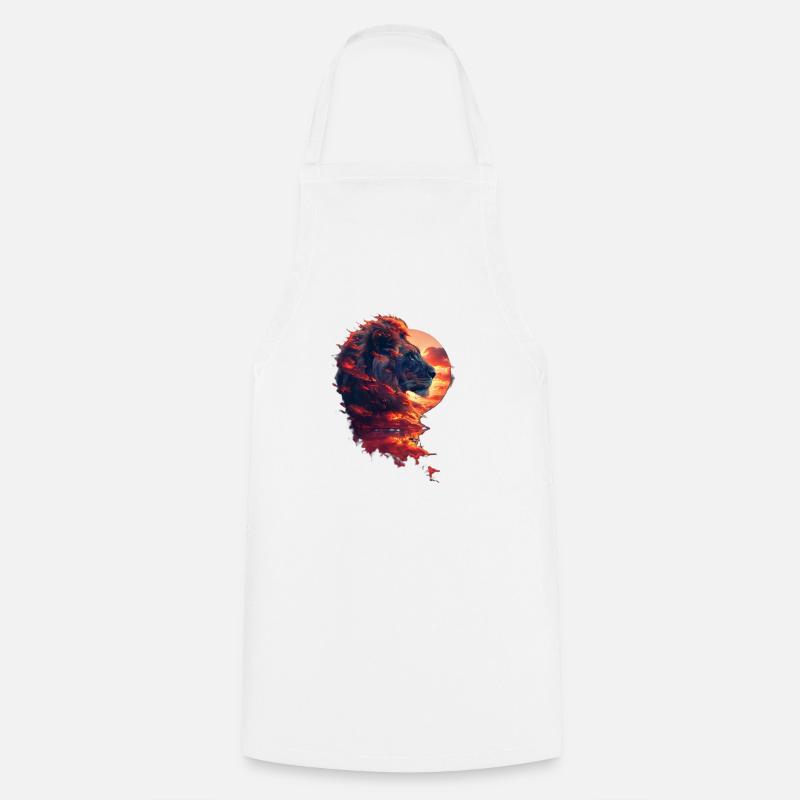 Lion - Cooking Apron - white