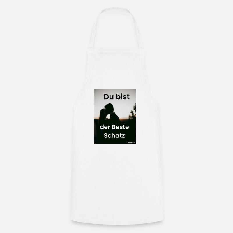 Du bist der Beste Schatz - Cooking Apron - white