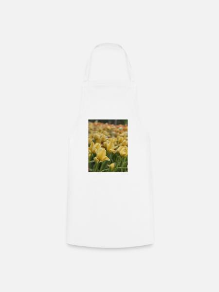 Tulip Sea yellow - Cooking Apron - white