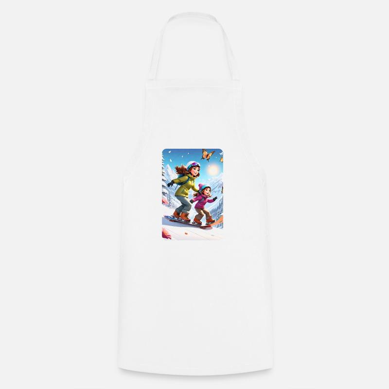 personalisiertes Design-Muttergeschenk - Kochschürze - Weiß