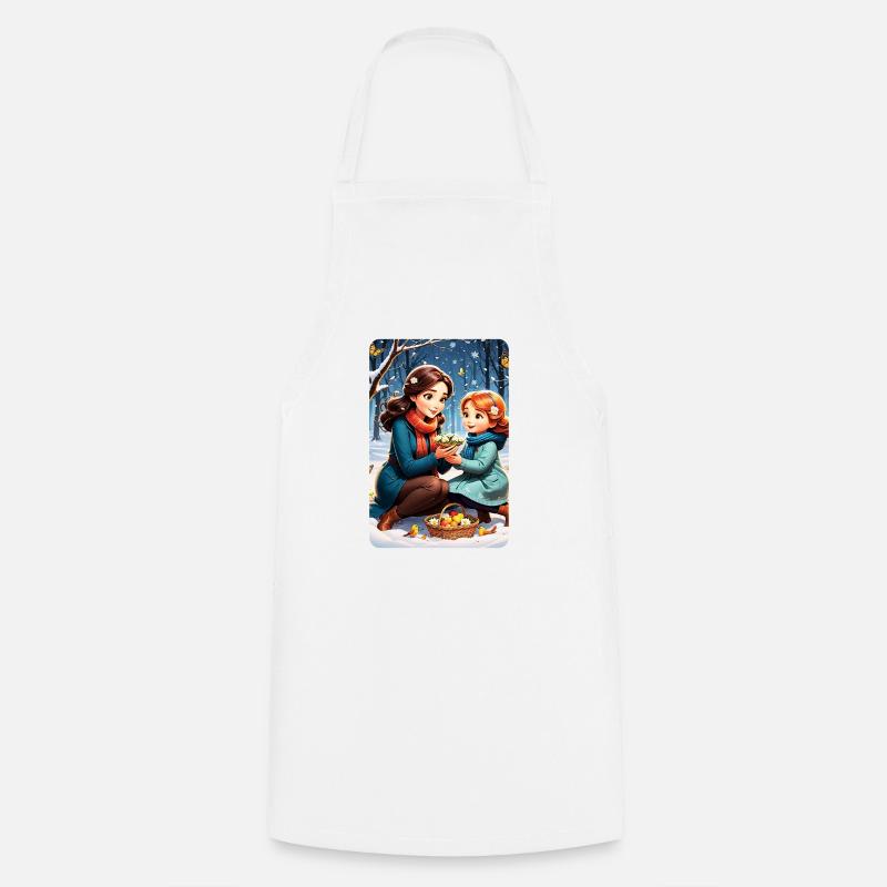 personalisiertes Design-Muttergeschenk - Kochschürze - Weiß