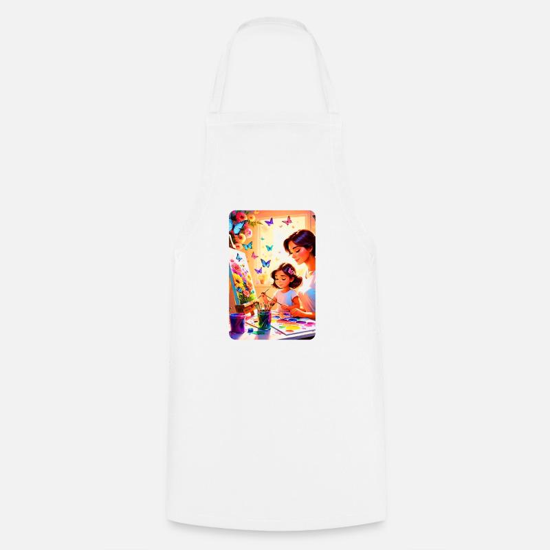 personalisiertes Design-Muttergeschenk - Kochschürze - Weiß