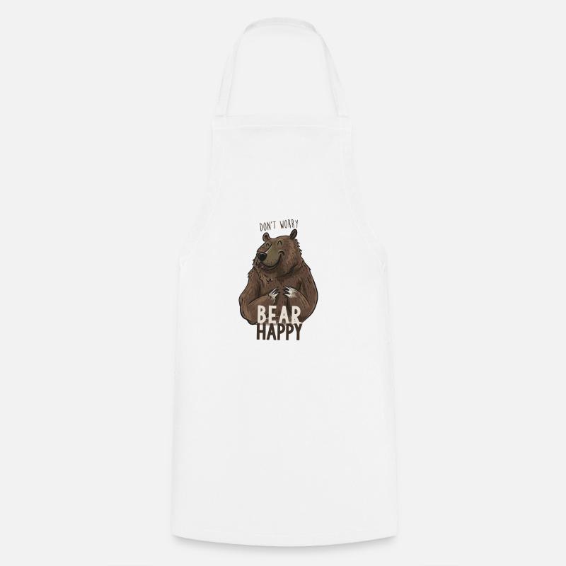 Bear Happy - Tablier de cuisine - blanc