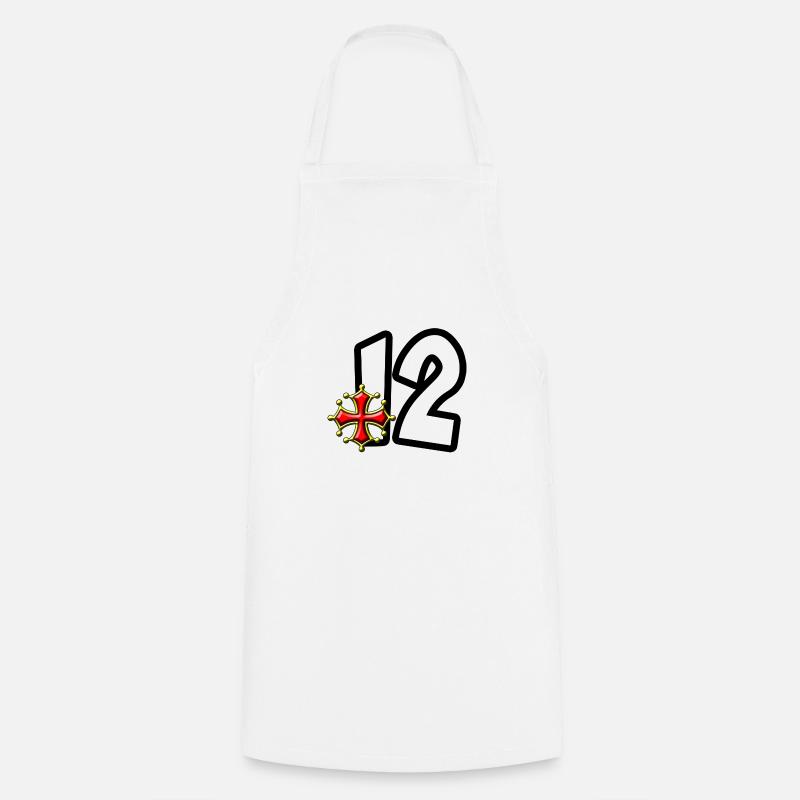 12 Aveyron - Tablier de cuisine - blanc