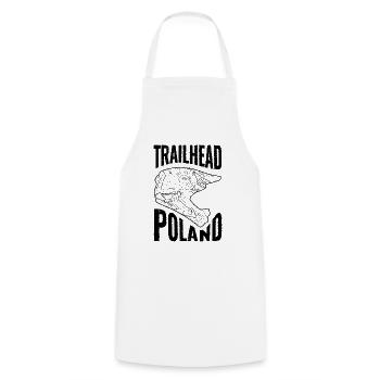Bestseller Mountain Bike T-Shirt Trailhead Poland - Cooking Apron - white - Front - AI Model Male 185 dark (185cm)