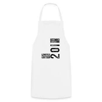 Birthday Gift December 2011. December 2011. - Cooking Apron - white - Front - AI Model Male 185 dark (185cm)