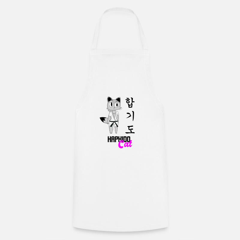 Hapkido Katze - Kochschürze - Weiß