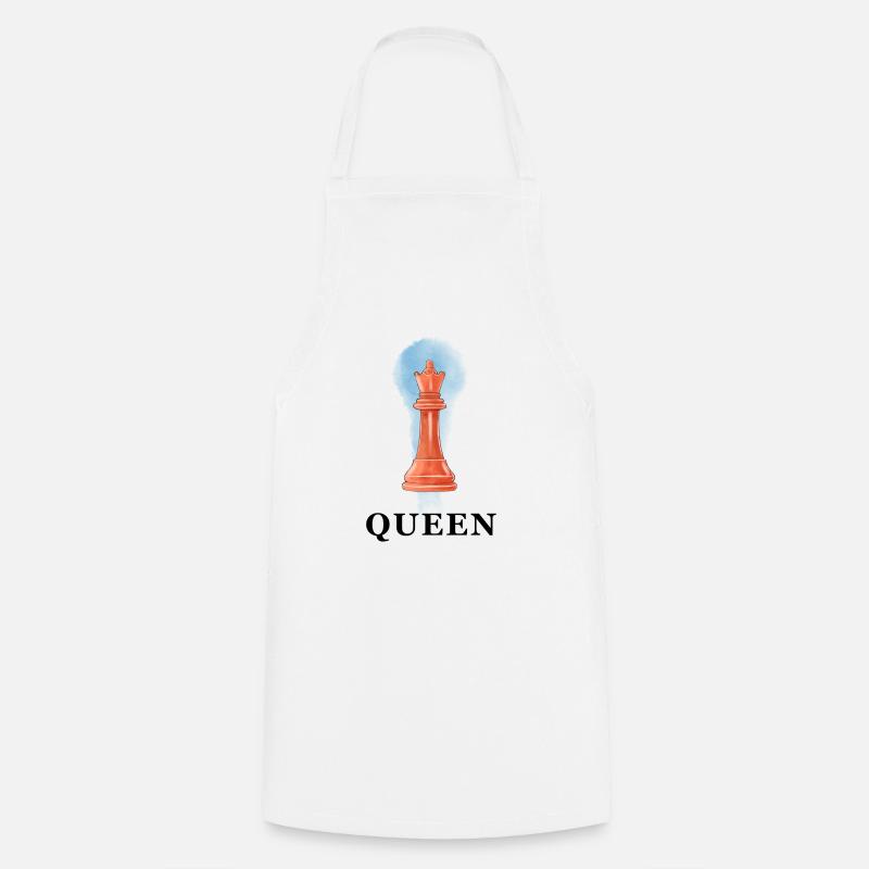 Queen Chess - Cooking Apron - white