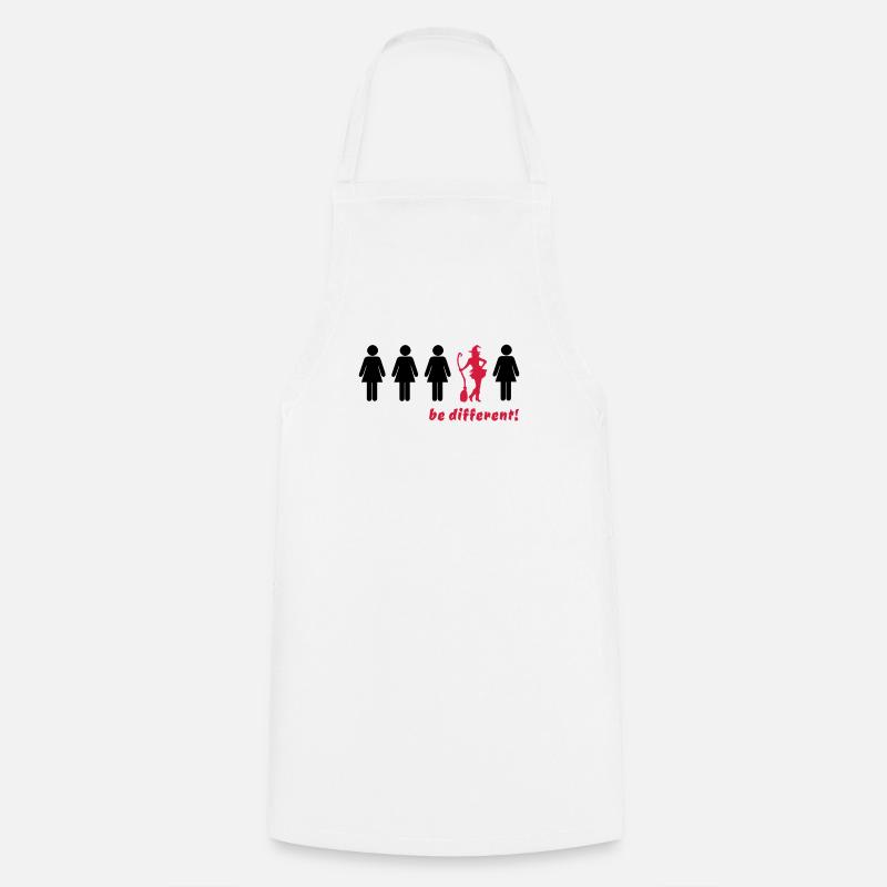 être différent! - être différent (sorcière) - Tablier de cuisine - blanc